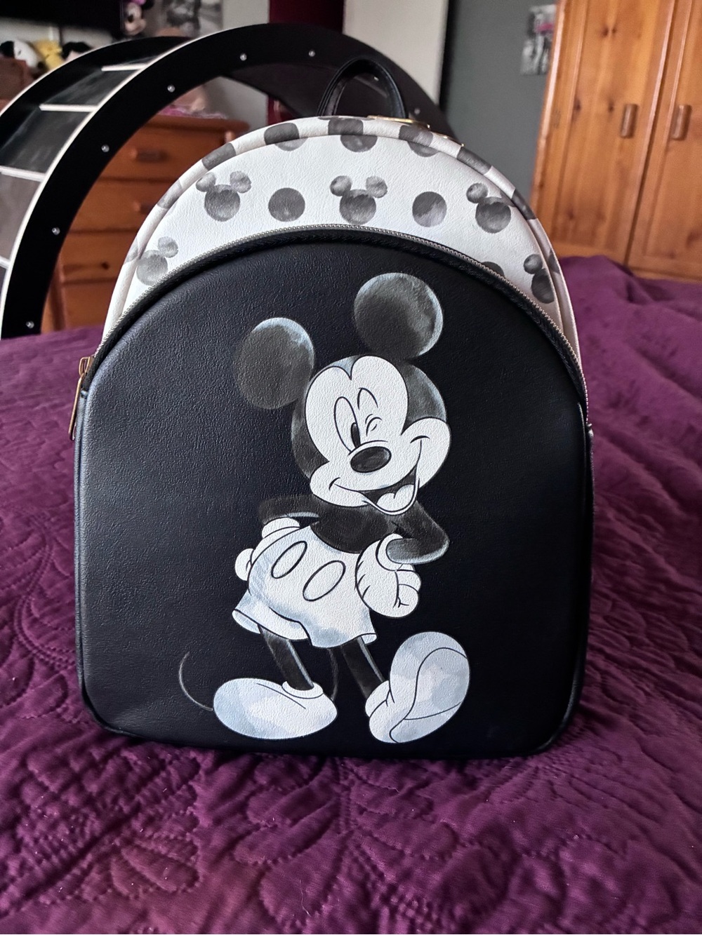 Loungefly Black & White Mickey Mouse Mini Backpack
